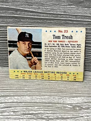 1963 Post Baseball Tom Tresh #23 New York Yankees Vintage MLB Baseball Card • $3.99