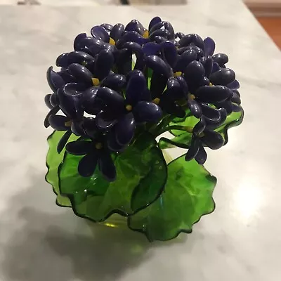 Vintage C.K. Ind. Co Purple Violets Lucite Acrylic Plastic Flower Bouquet MCM • $44.99