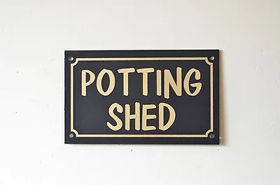 £1.29 • Buy POTTING SHED Sign Or Sticker 150x90mm Garden Allotment Nursery Farmland Gift