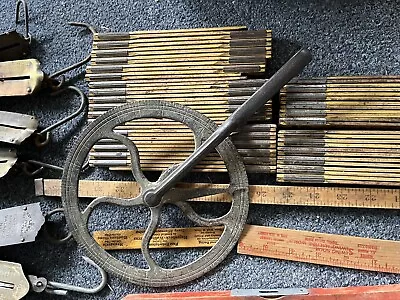 LOT Of Weights & Measures Folding Yard Stick Brass Hanging Scales Wood Level • $13.50