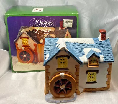 Vintage DICKENS OF LONDON 1991 GRIST MILL Lighted Christmas Holiday Village Shop • $13.50