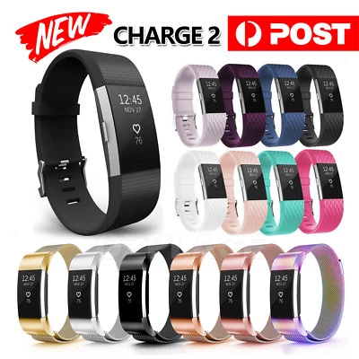 $10.85 • Buy Replacement Silicone Gel Band Strap Bracelet Wristband For Fitbit Charge 2 Sport