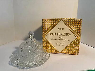 Vintage AVON Butter Dome Dish And 2 Hostess Fragranced Soaps • $10