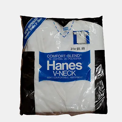 Hanes Vintage 1977 Comfort-Blend V-Neck T-Shirts Mens S Cotton Blend 3-Pack NWT • $51