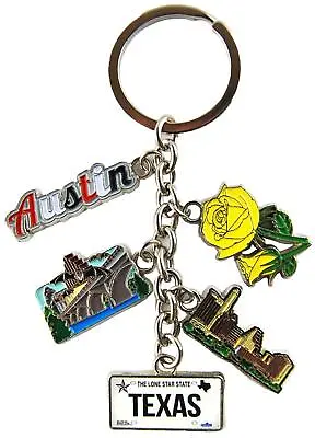 Austin Texas 5 Charm Souvenir Keychain • $9.99