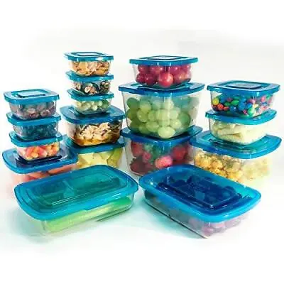 Mr. Lid Premium Attached Storage Containers | Permanently Attached Plastic Lid • $65.59