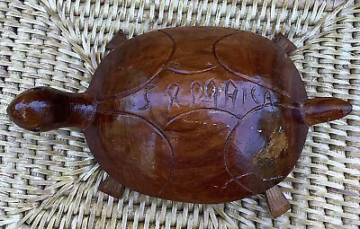 Vintage Hand Crafted Ironwood Carved Wooden Turtle Jamaica • $11