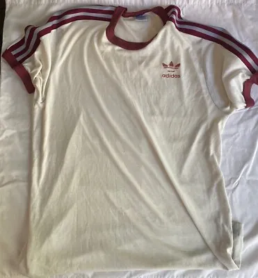 Adidas Vintage Shirt 80s Football Top RARE  XL Sz 20 Australian Made • $19.99