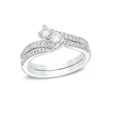 1.5Ct White Round Simulated Diamond Forever US Bridal Set With 2 Matching Bands • $191.25