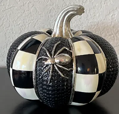 MacKenzie Childs Spellbound Spider Pumpkin Halloween Fall 6  NEW • $79