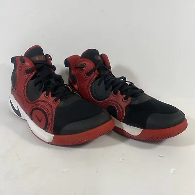 Nike Fly By Mid 2 Basketball Shoes Sneakers Mens Size 10 CU3503-003 Red Black • $29.98