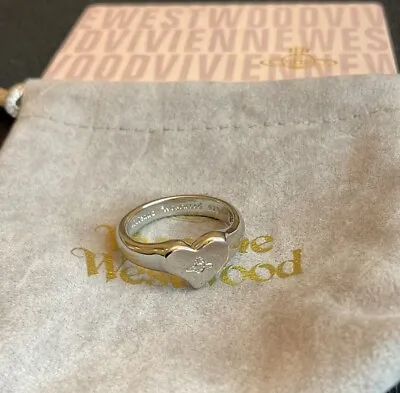 VIVIENNE WESTWOOD Silver Marybelle Ring Logo Saturn Sphere Ring Size 7 • $36