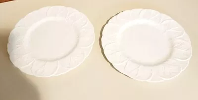 2 Coalport Countryware Bone China Cabbage Leaf White Dinner Plates England • $59.99