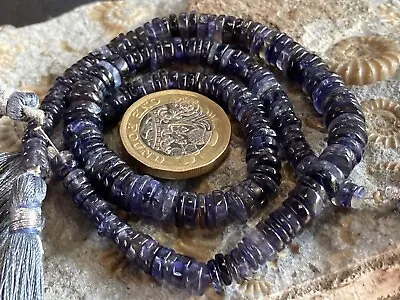 Iolite* - Semi Precious - Gemstone Beads - 19cm Strand - Jewellery Making • £14.25