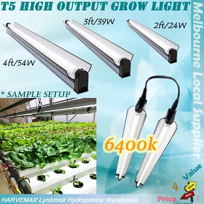 6 X T5 2 Ft Grow Light With 6 Power Cord And 5 Daisy Chain • $300