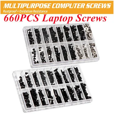 660Pcs Laptop Computer Screws Universal Repair Kit M2-M3 Fit IBM HP Dell Lenovo • £6.79