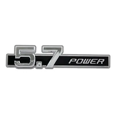 5.7 Power Emblem 3D Chrome Finish ABS Plastic Decal Badge Sticker LS SBC Engine • $9.99