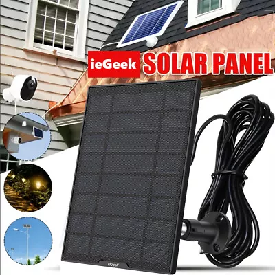 Solar Panel For USB/Type-C Port Power CCTV Camera Security Cam Battery Charger • £13.99