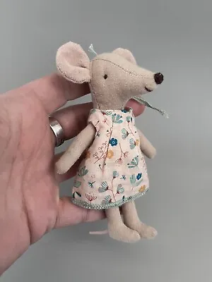 Maileg 5” Big Sister Mouse In Floral Dress No Box • $24.95