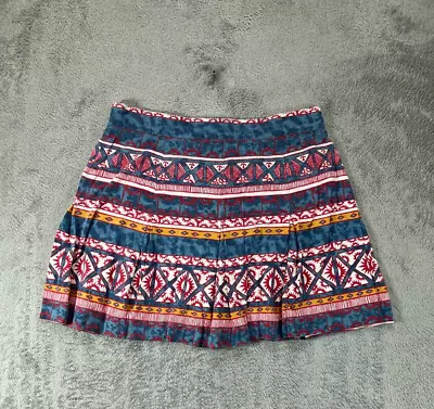 Womens Skirts 8 Tennis Vintage Tail Golf Blue Fair Isle Pleated Micromattique • $19.45