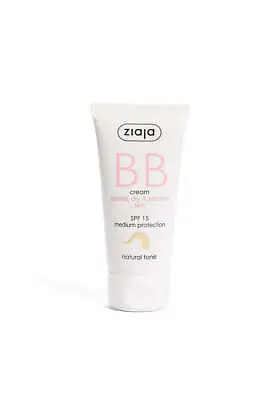 Ziaja Bb Cream For Normal Dry & Sensitive Skin - Natural Tone 50 Ml OFFICIAL UK • £9.83