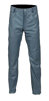 Men's Genuine Leather Pant Jeans Style 5 Pockets Motorbike Gray Pants • $71.33