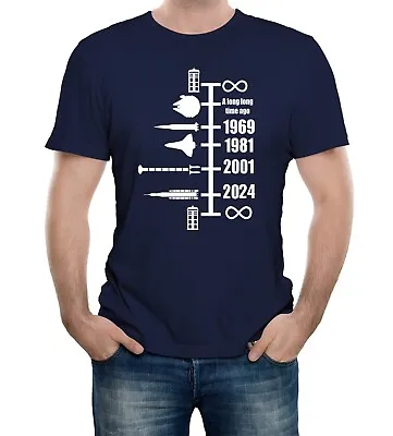 £9.99 • Buy SpaceShip Timeline T-Shirt - Inspired By Doctor Who Star Wars Star Trek Funny