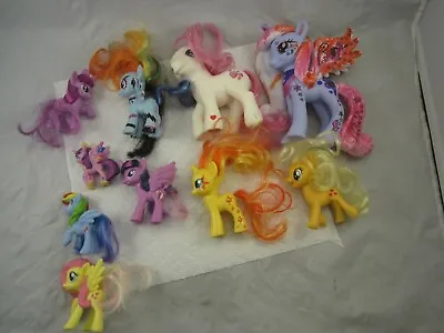 My Little Pony Figurines Mixed Lot Of 10 Various Sizes. • $14.44