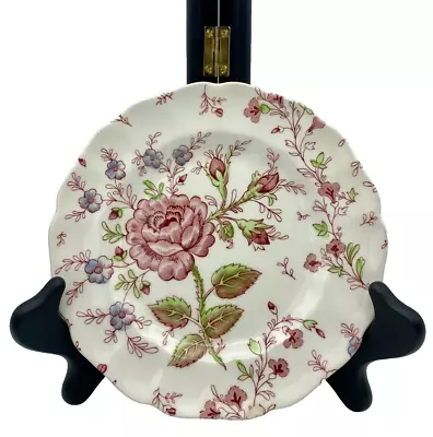 Johnson Brothers  Rose Chintz  Vintage Bone China  Bread Plate Green Mark • $6.50