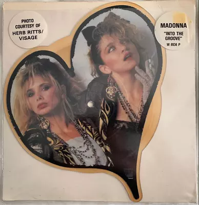 Madonna INTO THE GROOVE 1985 Picture Disc 45 Vinyl Record LP 7  Desperately Seek • $89.90