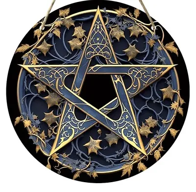Witch's Wall Hanging Altar Pentagram. Protection Wicca Wiccan Pagan Home Decor • £8.95