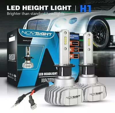 NOVSIGHT Car H1 LED Headlight Kit Bulbs 50W 10000LM High/Low Beam 6500K White AU • $50