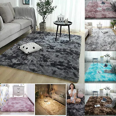£24.99 • Buy TWO TONE Fluffy Rugs Non Slip Large SHAGGY RUG Soft Mat Living Room Bedroom Rug