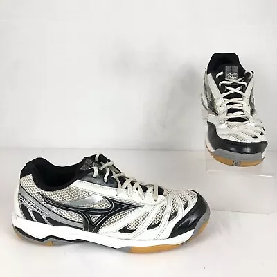 Mizuno Women's Size 9 Wave Rally 5 Black White Lace-Up Volleyball Sneakers Shoes • $24.35