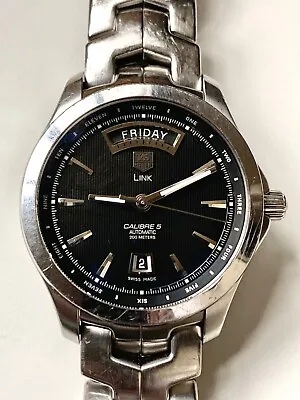 NICE - Tag Heuer Link Caliber Day-Date Automatic Stainless Steel - Includes Box • $649