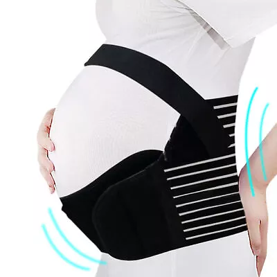 Pregnancy Maternity Belt Lumbar Back Support Waist Band Belly Bump Brace Strap • £5.69