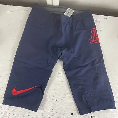 Nike Football Pants Adult XL Blue Dri Fit UofA Game Used College Fit Drawsting • $14.88