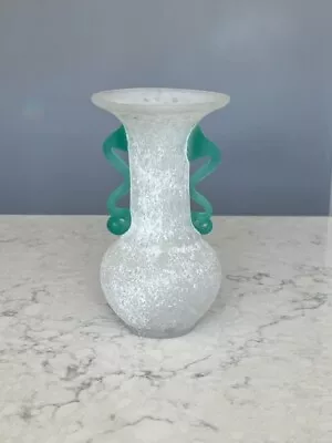 Archimede Seguso Scavo Corroso Art Glass Vase With Handles Italy Murano 1960s  • $950