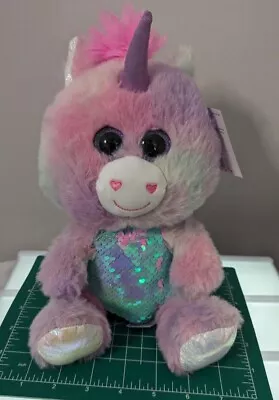 Plush Stuffed Mohawk Unicorn With Sequin Stomach  • $7.99