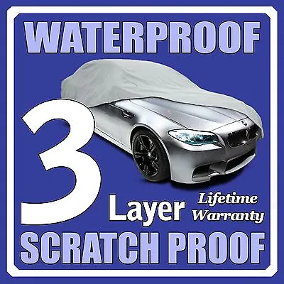 $48.95 • Buy 3 Layer Car Cover Breathable Waterproof Layers Outdoor Indoor Fleece Lining Fik