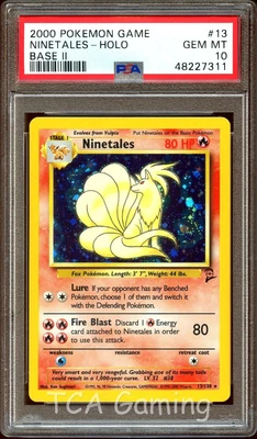$202.50 • Buy PSA 10 GEM MINT Ninetales 13/130 HOLO RARE Base Set 2 Pokemon Card CS9-311