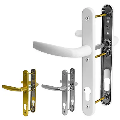 UPVC Door Handle Hoppe Roto 92mm PZ 3 Fixing Holes Pair Set Patio PVC 200mm • £22.99