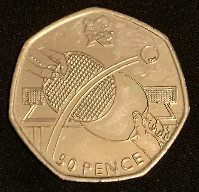 London Olympics 2012 - Table Tennis 50 Pence Coin • £2.50