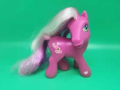 My Little Pony Cherry Blossom Toy Figure 2002 Hasbro G3 MLP Purple Brushable VTG • $7.99