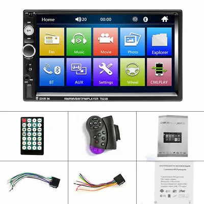 2 DIN Head Unit Car Stereo MP5 Player Touch Screen BT Radio FM/USB/AUX 7  Double • $38.50