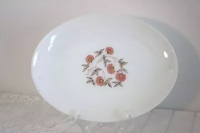 ANCHOR HOCKING FIRE-KING FLEURETTE 12  Oval Ham Turkey Serving Platter Set Of 2 • $17.99