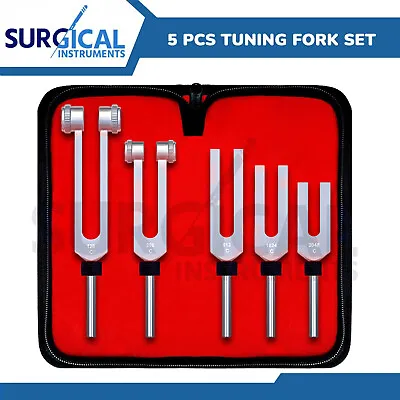 Tuning Fork Set Of 5 - Medical Surgical Diagnostic Instruments A+Quality • $14.99