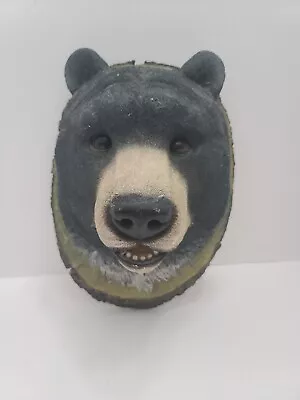 Vintage~Taxidermy Style~Black Bear Head Plaster Wall Plaque Mount~Excellent • $98.97