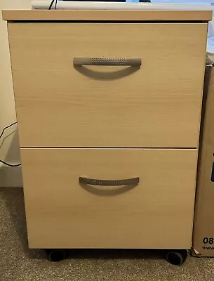 2 Drawer Wood  Filing Cabinet • £20