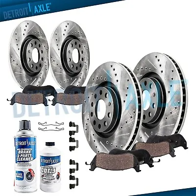 11.34  288mm Front & 260mm Rear Drilled Rotor + Brake Pad For 2005-2010 VW Jetta • $162.74